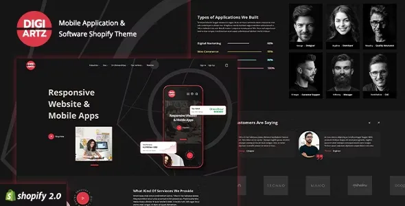 Digiartz - Software & App Store Shopify Theme Free Download