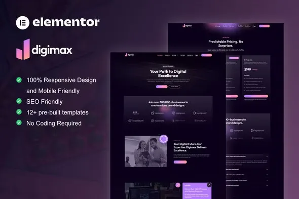 Digimax - Digital Marketing Agency Elementor Pro Template Kit