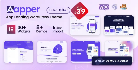 Apper - App Landing Page Multi-concept WordPress Theme