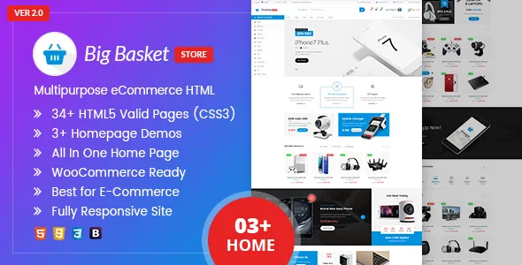 Big Basket Multipurpose e-commerce HTML Template