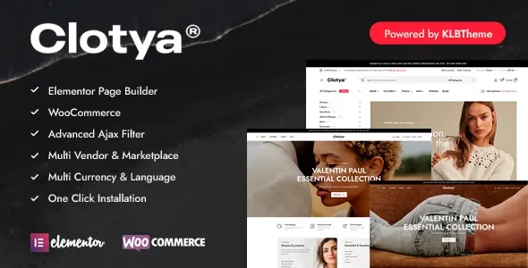 Clotya - Fashion Store eCommerce Theme