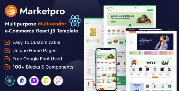 MarketPro - eCommerce Multivendor HTML Bootstrap Template Multipurpose