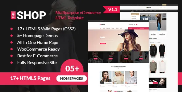 The Shop Multipurpose e-commerce HTML Template